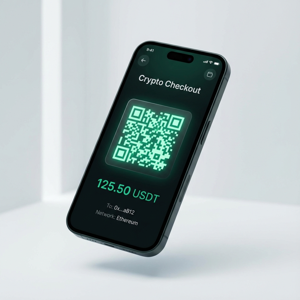 Crypto checkout on smartphone